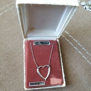 Vintage Ceetee Silver Rhodium finish necklace NOS